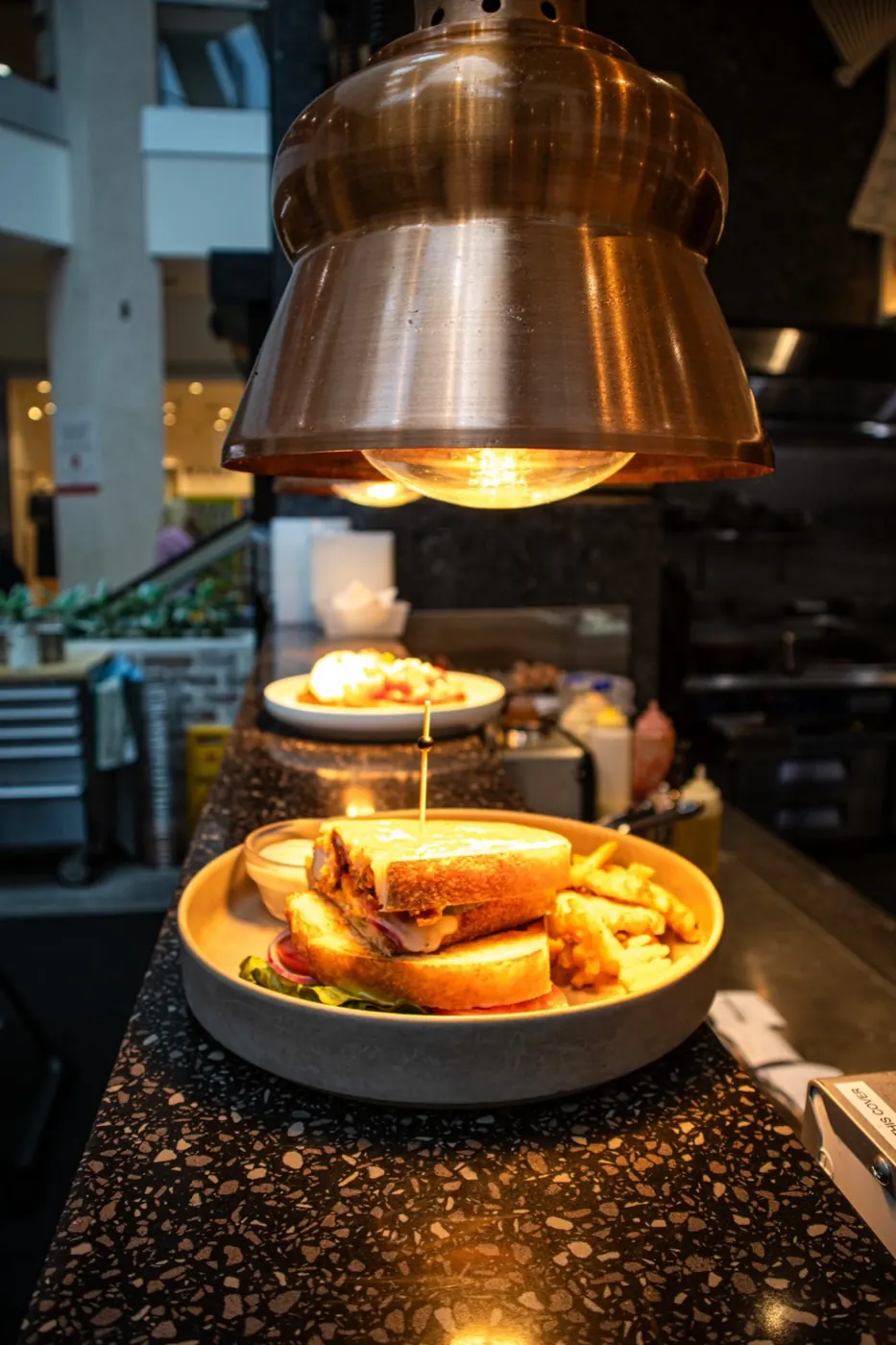 Lunch plate at the counter